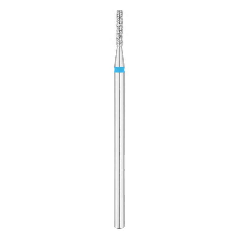 Exo Pro Diamond Cylinder Nail Drill Bit 1.4mm Blue Band - isolated on a white background