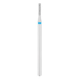 Exo Pro Diamond Cylinder Nail Drill Bit 1.4mm Blue Band - isolated on a white background