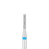 Exo Pro Diamond Cylinder Nail Drill Bit 1.4mm Blue Band - isolated on a white background