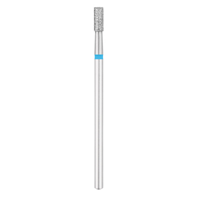 Exo Pro Diamond Cylinder Nail Drill Bit 1.8mm Blue Band - isolated on a white background