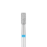 Exo Pro Diamond Cylinder Nail Drill Bit 1.8mm Blue Band - isolated on a white background