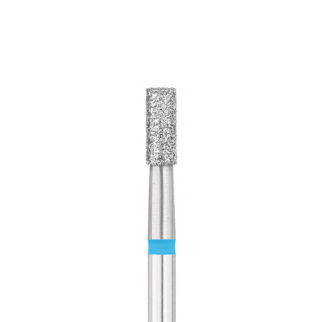 Exo Pro Diamond Cylinder Nail Drill Bit 1.8mm Blue Band - isolated on a white background