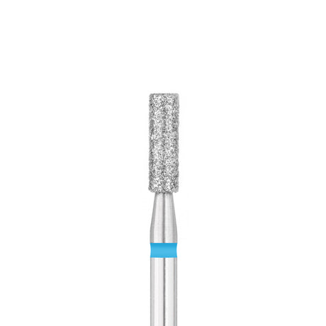 Exo Pro Diamond Cylinder Nail Drill Bit 2.5mm Blue Band - isolated on a white background