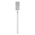 Exo Pro Diamond Cylinder Nail Drill Bit 6.0mm Blue Band - isolated on a white background