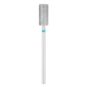 Exo Pro Diamond Cylinder Nail Drill Bit 6.0mm Blue Band - isolated on a white background