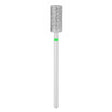 Exo Pro Diamond Cylinder Nail Drill Bit 6.0mm Green Band - isolated on a white background