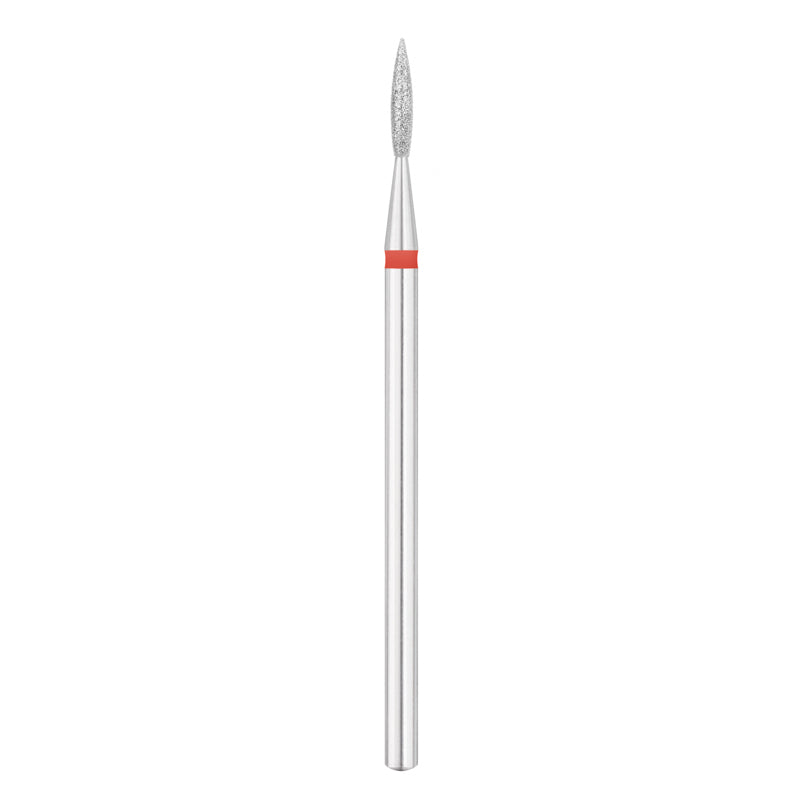 Exo Pro Diamond Flame Nail Drill Bit 1.6mm Red Band - isolated on a white background