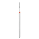 Exo Pro Diamond Flame Nail Drill Bit 1.6mm Red Band - isolated on a white background