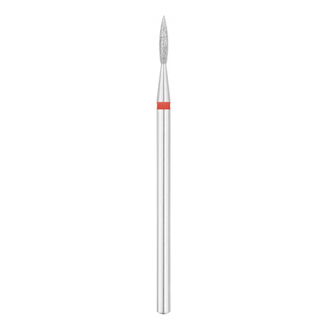 Exo Pro Diamond Flame Nail Drill Bit 1.6mm Red Band - isolated on a white background