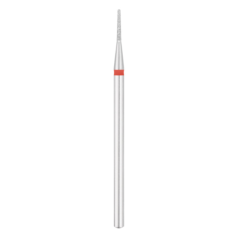 Exo Pro Diamond Rounded Cone Nail Drill Bit 1.0mm Red Band - isolated on a white background