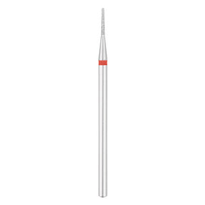 Exo Pro Diamond Rounded Cone Nail Drill Bit 1.0mm Red Band - isolated on a white background