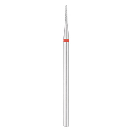 Exo Pro Diamond Rounded Cone Nail Drill Bit 1.0mm Red Band - isolated on a white background