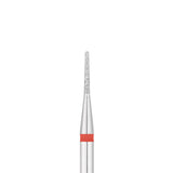 Exo Pro Diamond Rounded Cone Nail Drill Bit 1.0mm Red Band - isolated on a white background