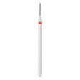 Exo Pro Diamond Rounded Cone Nail Drill Bit 1.8mm Red Band - isolated on a white background