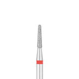 Exo Pro Diamond Rounded Cone Nail Drill Bit 1.8mm Red Band - isolated on a white background