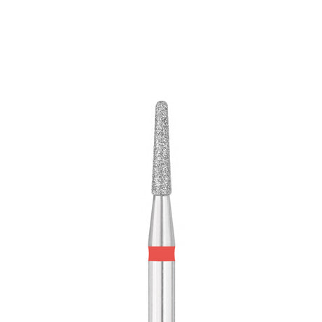 Exo Pro Diamond Rounded Cone Nail Drill Bit 1.8mm Red Band - isolated on a white background
