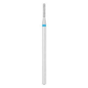 Exo Pro Diamond Rounded Cylinder Nail Drill Bit 1.4mm Blue Band - isolated on a white background