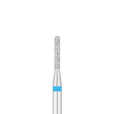 Exo Pro Diamond Rounded Cylinder Nail Drill Bit 1.4mm Blue Band - isolated on a white background