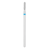 Exo Pro Diamond Rounded Cylinder Nail Drill Bit 1.8mm Blue Band - isolated on a white background