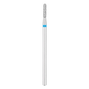 Exo Pro Diamond Rounded Cylinder Nail Drill Bit 1.8mm Blue Band - isolated on a white background