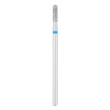 Exo Pro Diamond Rounded Cylinder Nail Drill Bit 2.3mm Blue Band - isolated on a white background