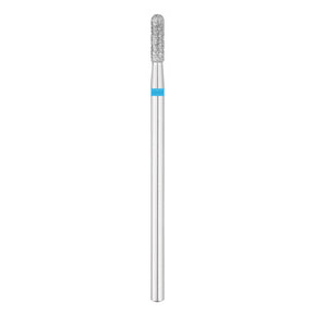Exo Pro Diamond Rounded Cylinder Nail Drill Bit 2.3mm Blue Band - isolated on a white background