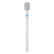 Exo Pro Diamond Rounded Cylinder Nail Drill Bit 5.0mm Blue Band - isolated on a white background
