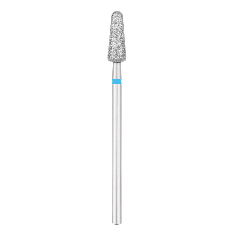 Exo Pro Diamond Rounded Drop Nail Drill Bit 4.5mm Blue Band - isolated on a white background