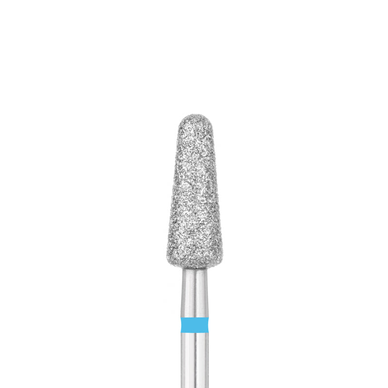 Exo Pro Diamond Rounded Drop Nail Drill Bit 4.5mm Blue Band - isolated on a white background