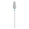 Exo Pro Diamond Rounded Drop Nail Drill Bit 5.5mm Blue Band - isolated on a white background
