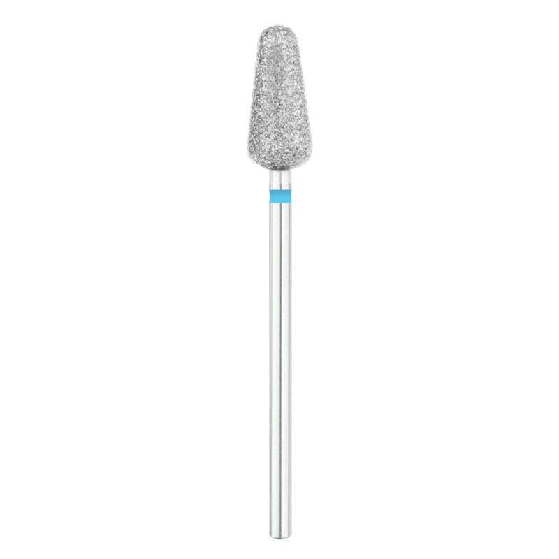 Exo Pro Diamond Rounded Drop Nail Drill Bit 5.5mm Blue Band - isolated on a white background