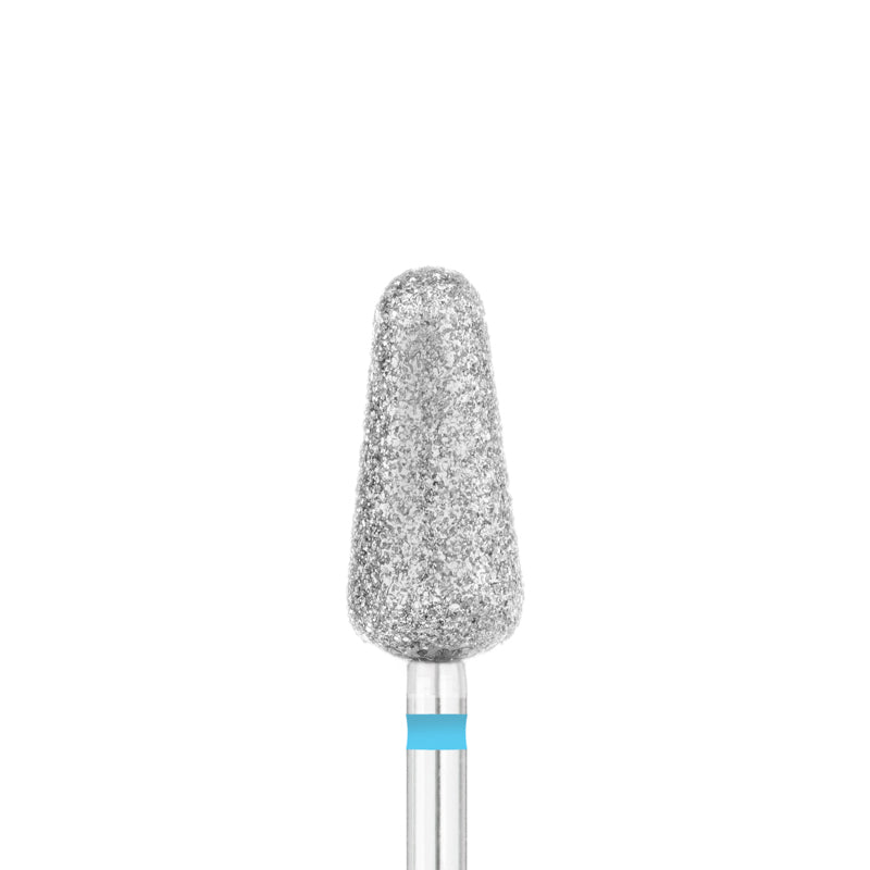 Exo Pro Diamond Rounded Drop Nail Drill Bit 5.5mm Blue Band - isolated on a white background