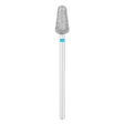 Exo Pro Diamond Rounded Drop Nail Drill Bit 6.0mm Blue Band - isolated on a white background
