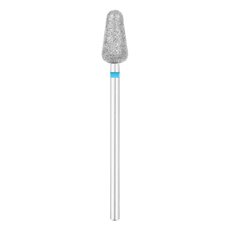 Exo Pro Diamond Rounded Drop Nail Drill Bit 6.0mm Blue Band - isolated on a white background