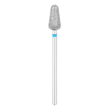 Exo Pro Diamond Rounded Drop Nail Drill Bit 6.0mm Blue Band - isolated on a white background