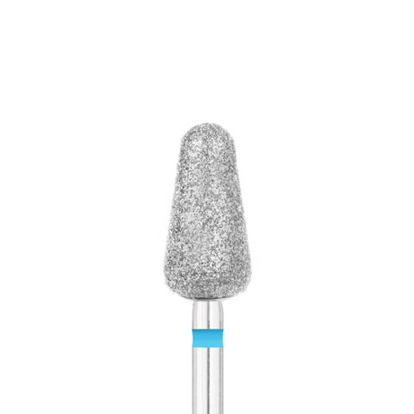 Exo Pro Diamond Rounded Drop Nail Drill Bit 6.0mm Blue Band - isolated on a white background