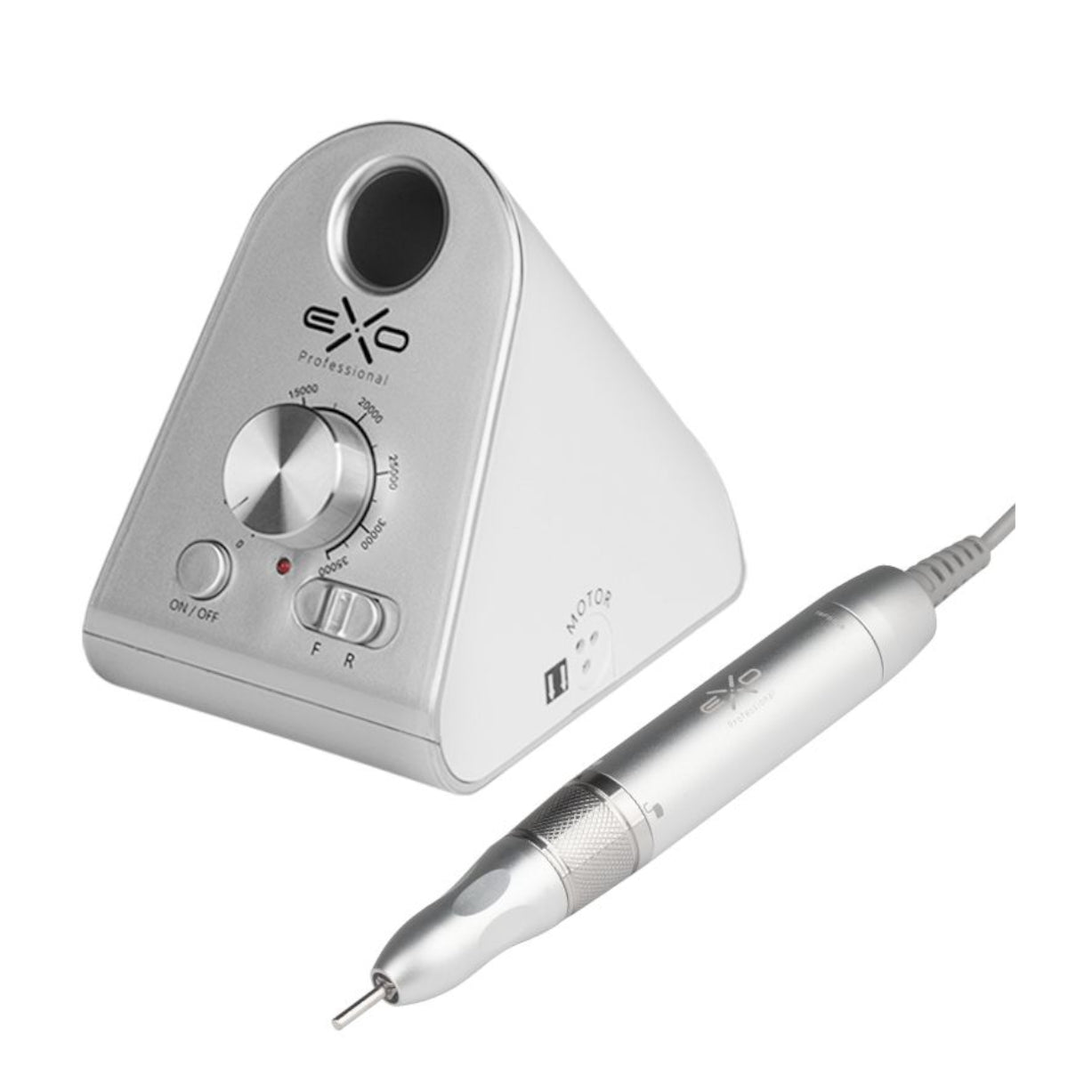 Exo Silent SX7 Brushless Nail Drill - nail drill equipment isolated on a white background