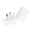 Exo Stand for Nail Drill Bits 2 - arranged with the included components on a white background