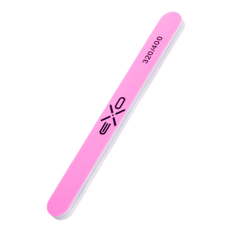 Exo Straight Nail Buffer 320/400 Grit - 10 Pack - isolated on a white background