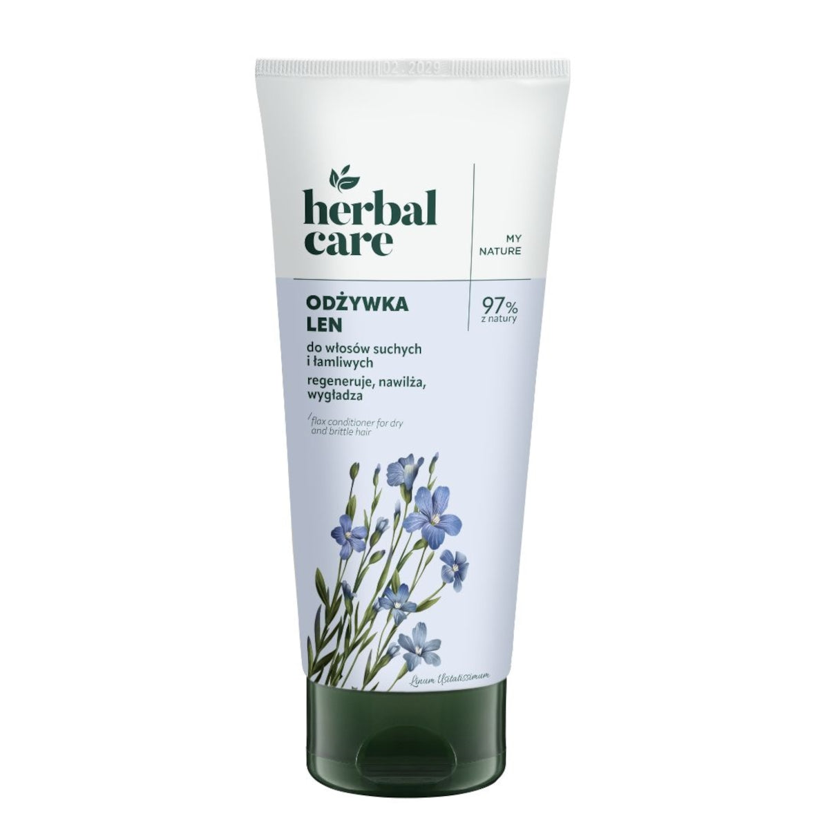 Farmona Flax Regenerating Conditioner Dry & Brittle Hair - retail hair-care container isolated on a white background
