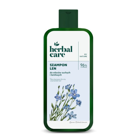Farmona Flax Shampoo Dry & Brittle Hair - retail hair-care container isolated on a white background