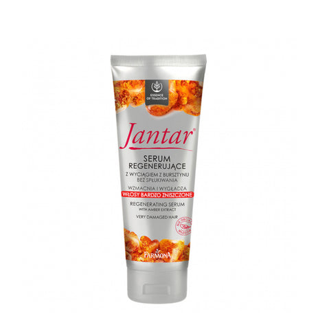 Farmona Jantar Regenerating Serum with Amber Extract - retail hair-care container isolated on a white background
