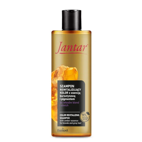 Farmona Jantar Silver Shampoo Blonde & Grey Hair - retail hair-care container isolated on a white background