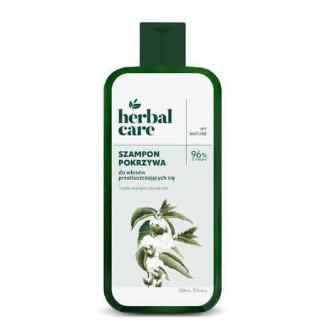 Farmona Nettle Shampoo Oily & Floppy Hair - retail hair-care container isolated on a white background