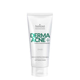 Farmona Professional Derma Acne+ Softening Facial Mask - open cosmetic jar with its lid on a white background