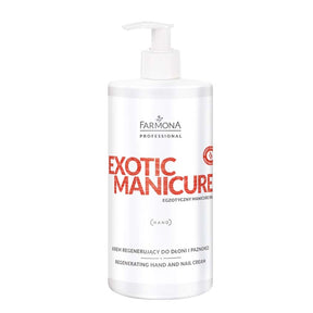 Farmona Professional Exotic Manicure Hand & Nail Cream - arranged with the included components on a white background