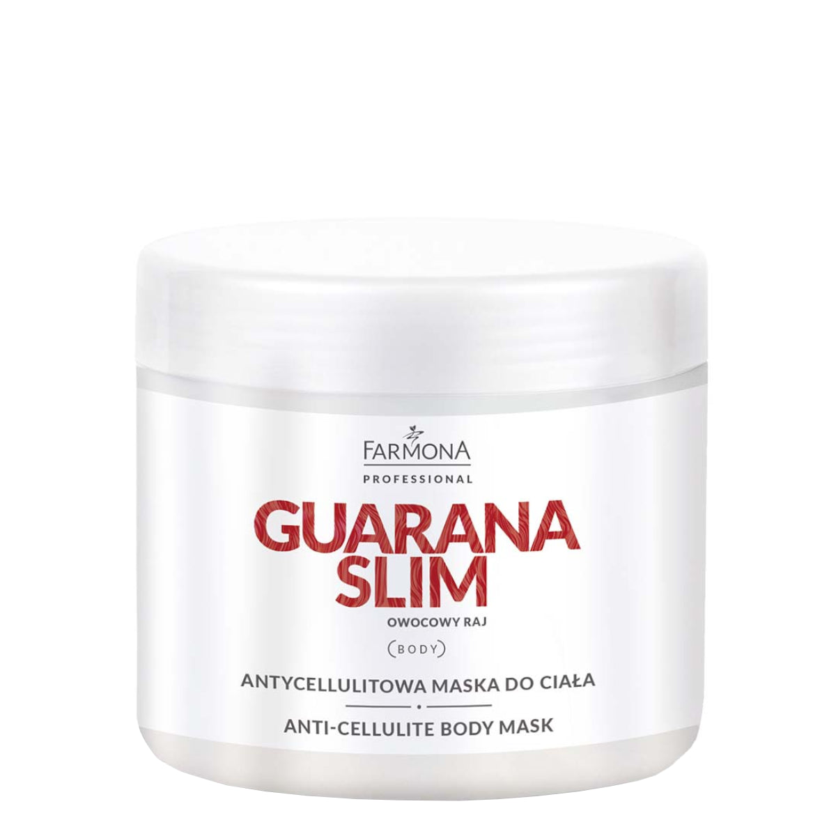 Farmona Professional Guarana Slim Anti-Cellulite Body Mask - arranged with the included components on a white background