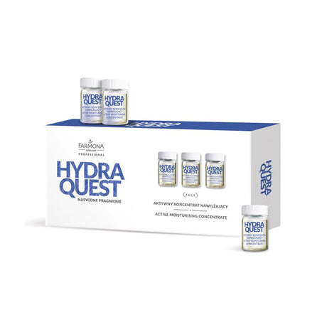 Farmona Professional Hydra Quest Active Moisturising Concentrate 10 × 5ml - retail packaging on a white background