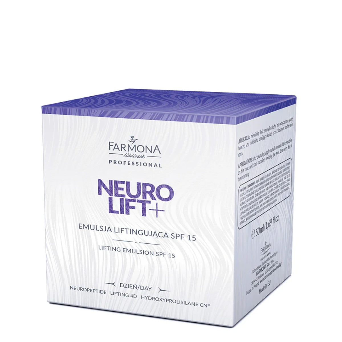 Farmona Professional Neuro Lift+ Lifting Emulsion SPF15 - retail packaging on a white background