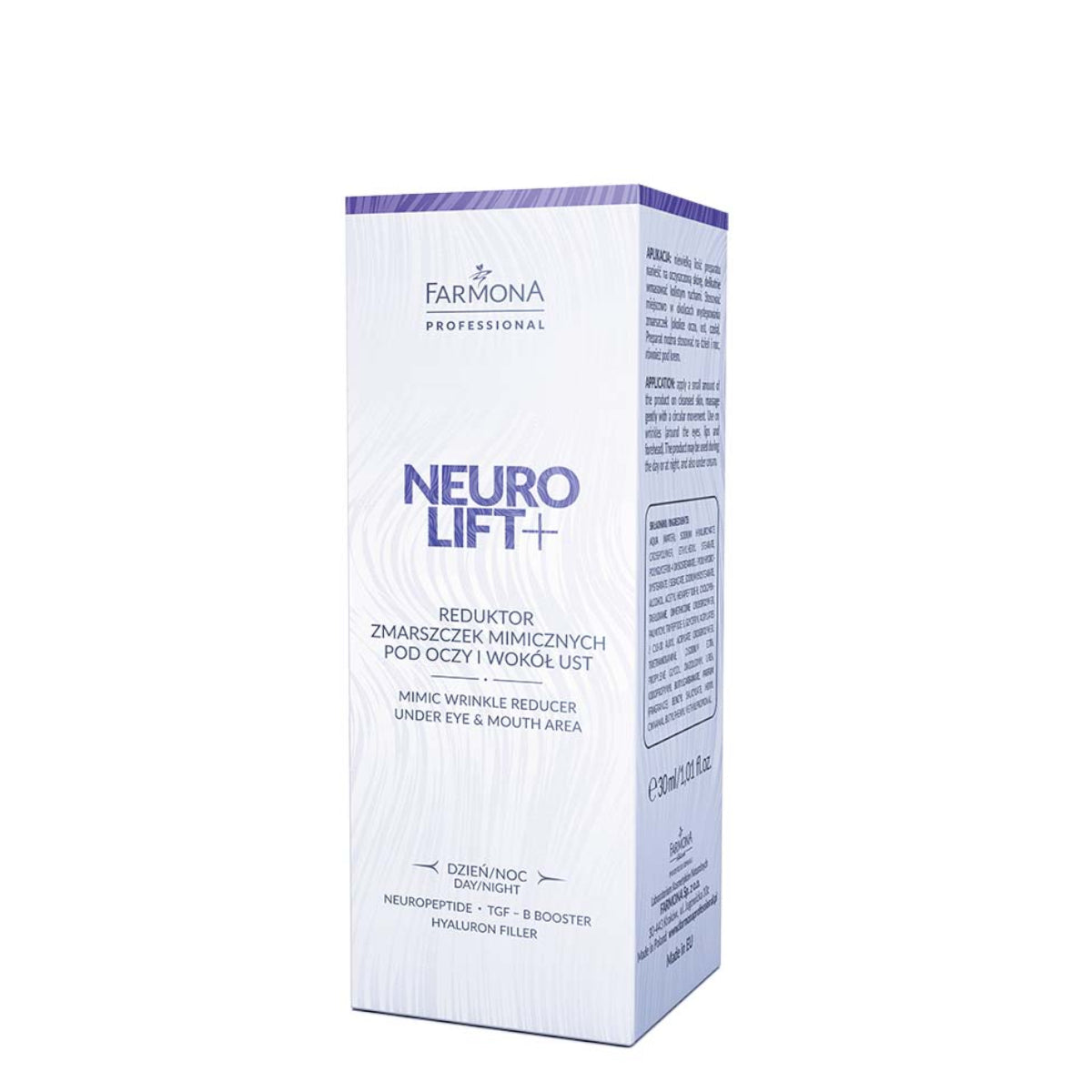 Farmona Professional Neuro Lift+ Mimic Wrinkle Reducer Under Eye & Mouth Area - retail packaging on a white background